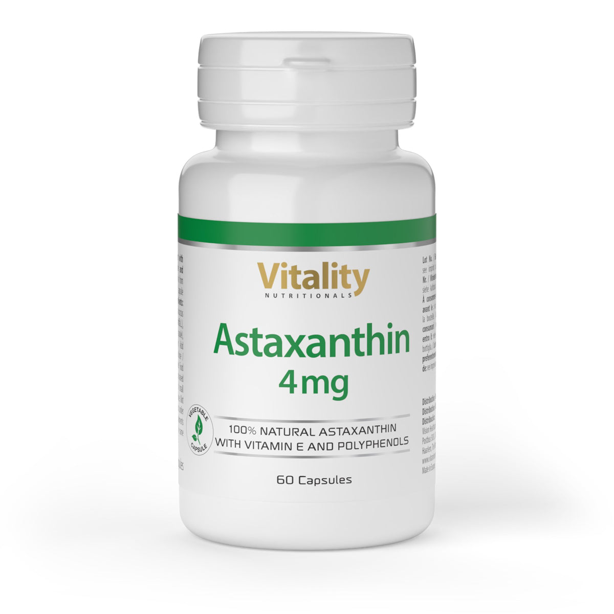 Astaxanthin 4 mg, 60 kapsler